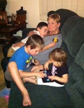 Arlene with her grandchildren